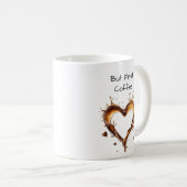 Ik hou van koffie, Heart Coffee Splash Design, Gra Koffiemok (Voorkant rechts)