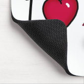 Ik hou van koffie - Hippo met een kop koffie Muismat (Hoek)