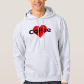 Ik hou van koffie hoodie (Voorkant)