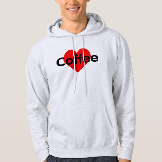 Ik hou van koffie hoodie (Voorkant)