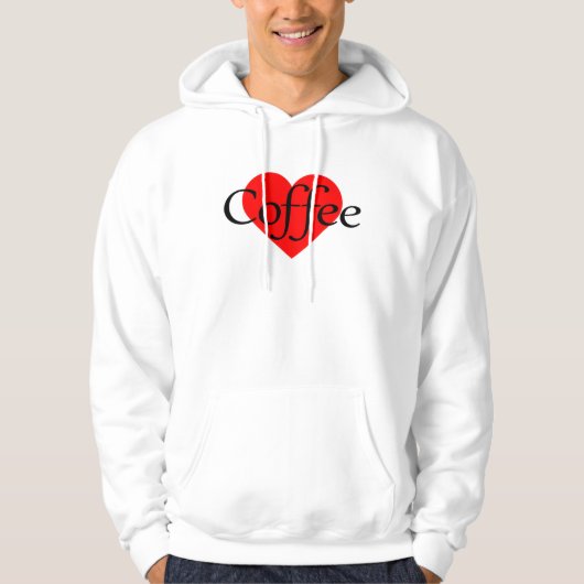 Ik hou van koffie hoodie (Voorkant)