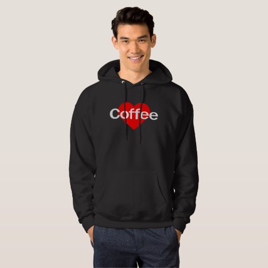 Ik hou van koffie hoodie (Voorkant volledig)