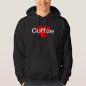 Ik hou van koffie hoodie (Voorkant)