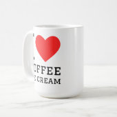 Ik hou van koffie-ijs koffiemok (Voorkant links)