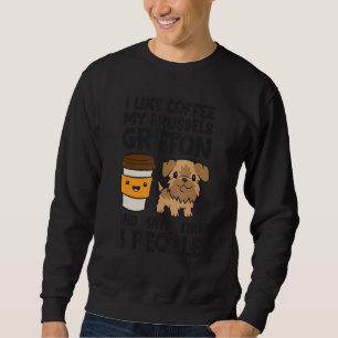 Ik hou van koffie in mijn Brussel Griffon en missc Trui