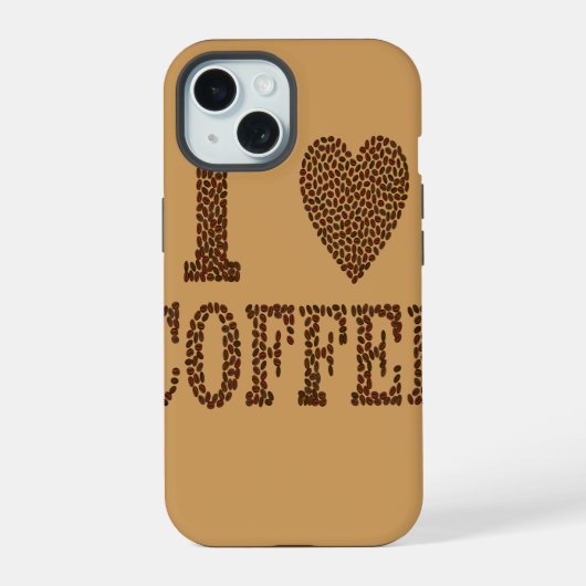 Ik hou van koffie iPhone 15 case (Achterkant)
