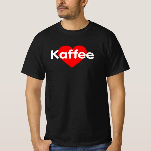 Ik hou van koffie - Kaffee T-shirt (Voorkant)