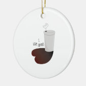 Ik hou van koffie keramisch ornament (Links)