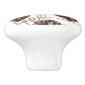 Ik hou van koffie! keramische knop (Zijkant)