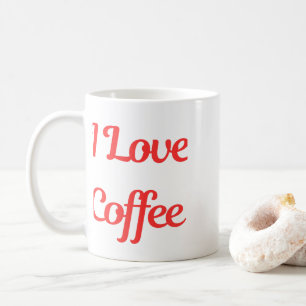 Ik hou van koffie – Koffieliefhebber ontwerp Koffiemok