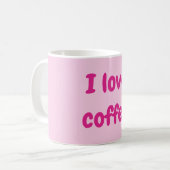 Ik hou van koffie koffiemok (Voorkant links)