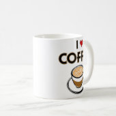 Ik hou van koffie koffiemok (Voorkant rechts)