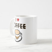 Ik hou van koffie koffiemok (Voorkant links)