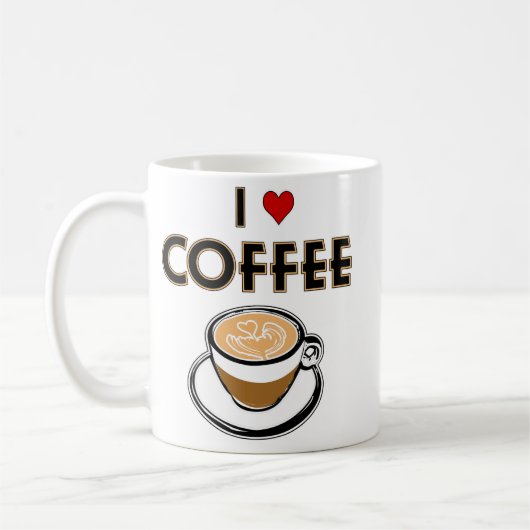 Ik hou van koffie koffiemok (Links)