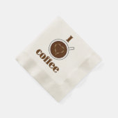 Ik hou van koffie latte hart papier servetten (Hoek)