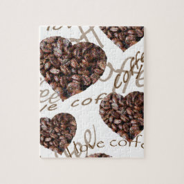 "Ik hou van koffie!" Legpuzzel
