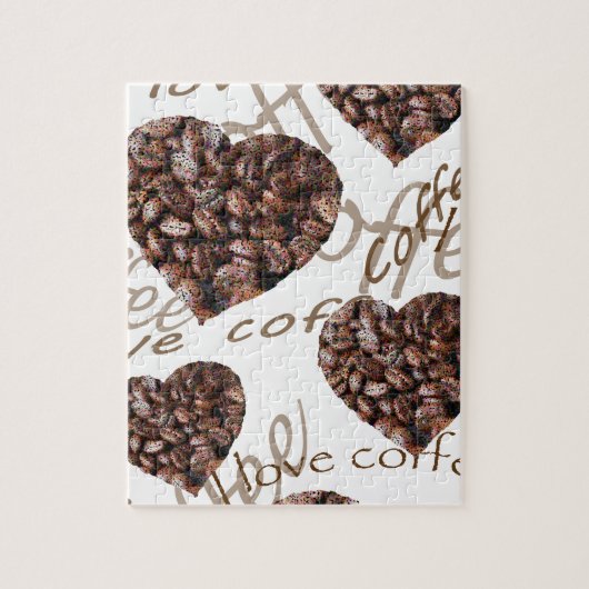 "Ik hou van koffie!" Legpuzzel (Verticaal)