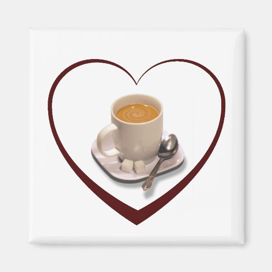 Ik hou van koffie magneet (Voorkant)
