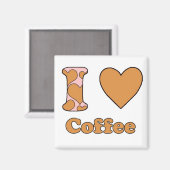 Ik hou van koffie magneet (Voorkant / Achterkant)