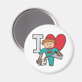 Ik hou van koffie magneet (Voorkant / Achterkant)