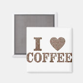 Ik hou van koffie magneet (Voorkant / Achterkant)
