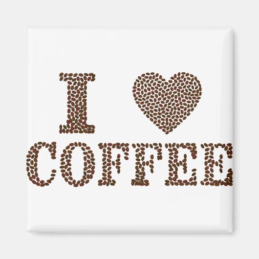 Ik hou van koffie magneet (Voorkant)