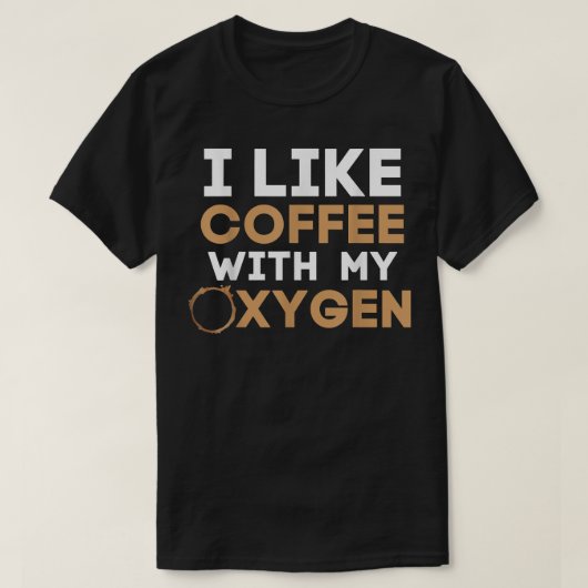 Ik hou van koffie met mijn Oygen Funny Coffee minn T-shirt (Design voorkant)