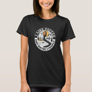Ik hou van koffie misschien 3 mensen die een cafeï t-shirt