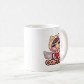 Ik hou van koffie - Mok (Voorkant rechts)