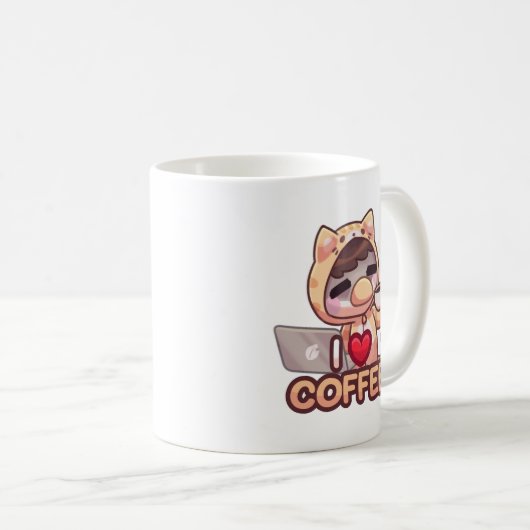 Ik hou van koffie - Mok (Voorkant rechts)