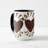 Ik hou van koffie mok (Voorkant links)