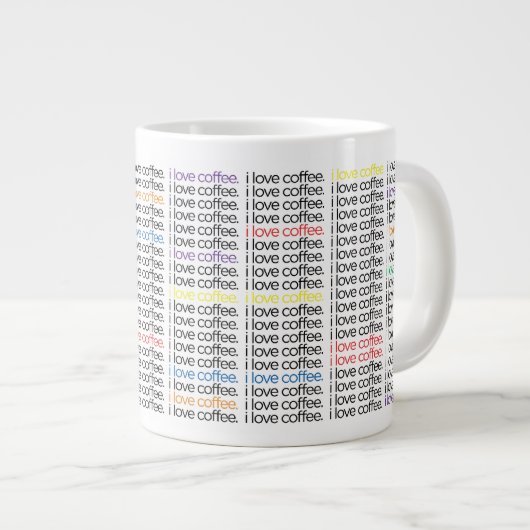 ik hou van koffie. Mok - JUMBO formaat (Voorkant rechts)