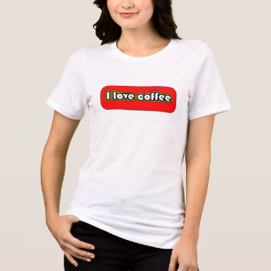 Ik hou van koffie-mokka Tri-Blend shirt
