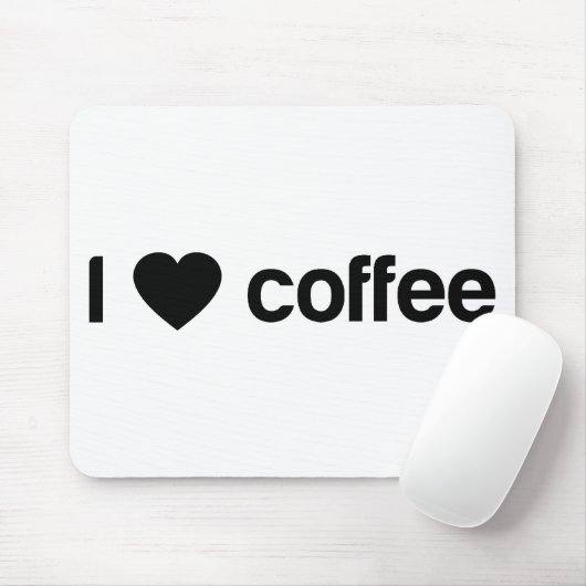 Ik hou van koffie muismat (Met muis)