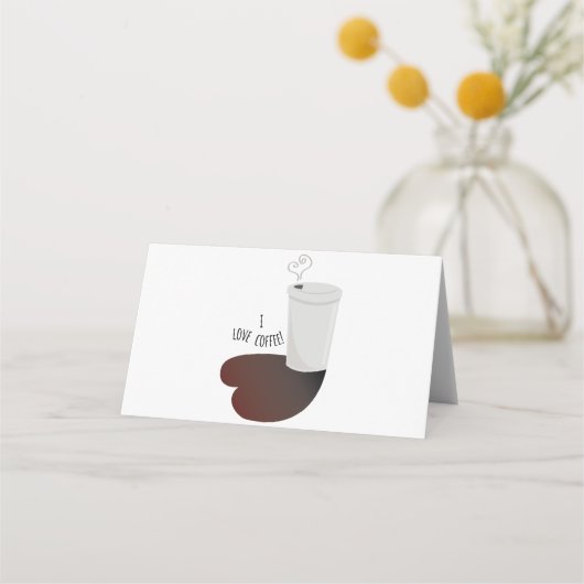 Ik hou van koffie plaatskaartje (Voorkant)