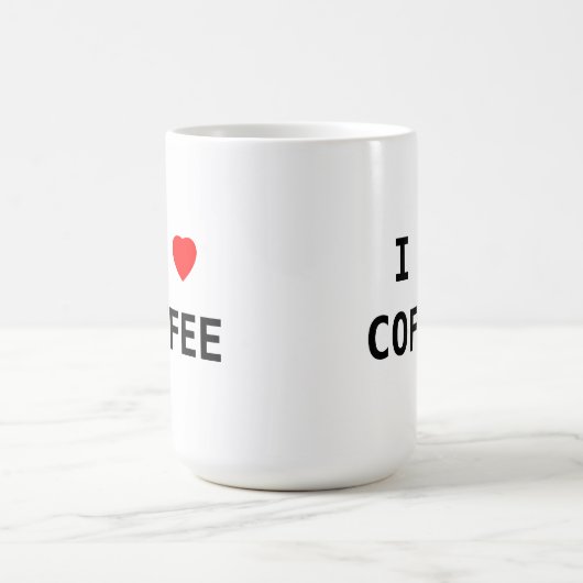 Ik hou van koffie rode hart tekst koffie fan cadea koffiemok (Center)