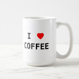 Ik hou van koffie rode hart tekst koffie fan cadea koffiemok