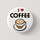 Ik hou van koffie ronde button 3,2 cm (Voorkant)