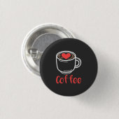 Ik hou van koffie ronde button 3,2 cm (Voorkant /achterkant)