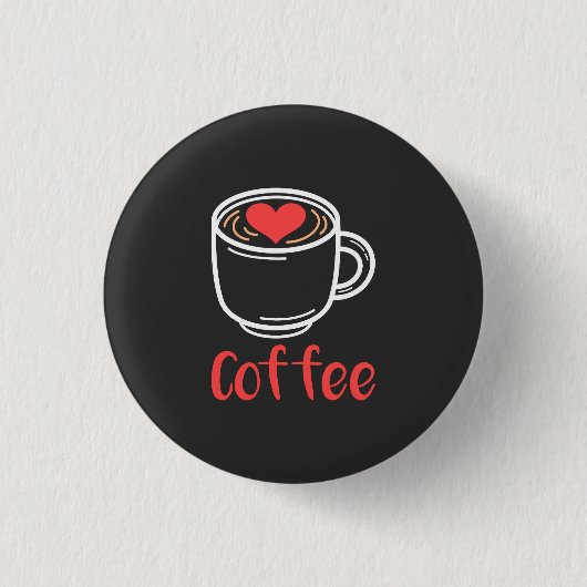 Ik hou van koffie ronde button 3,2 cm (Voorkant)