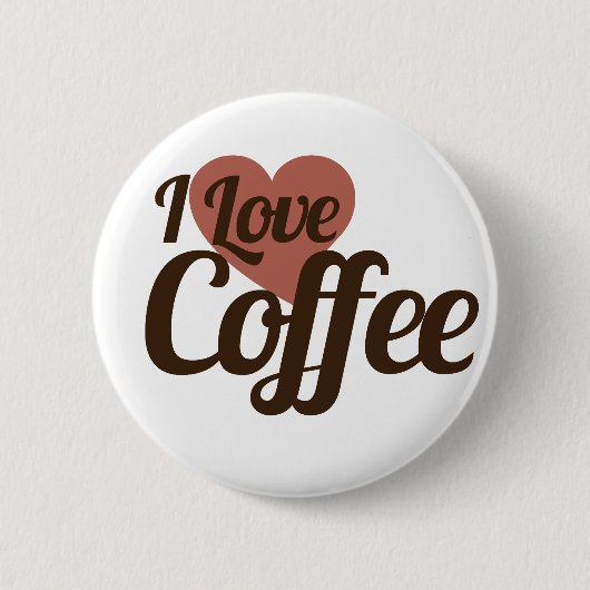 Ik hou van koffie ronde button 5,7 cm (Voorkant)