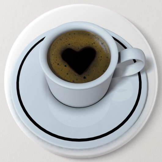 Ik hou van koffie ronde button 6,0 cm (Voorkant)