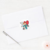 Ik hou van koffie ronde sticker (Envelop)