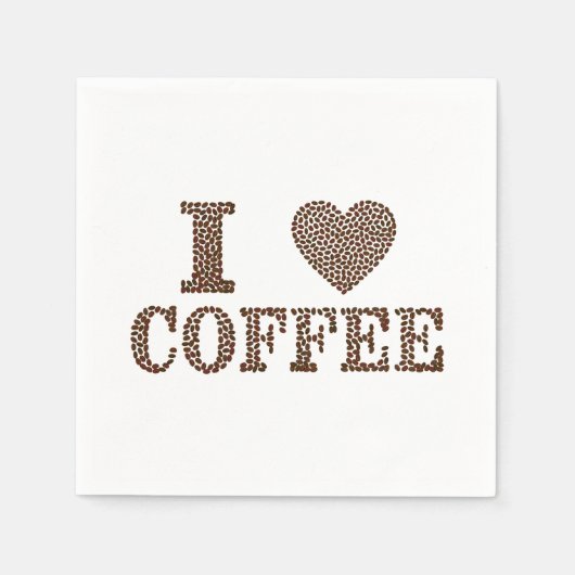 Ik hou van koffie servet (Voorkant)