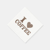 Ik hou van koffie servet (Hoek)