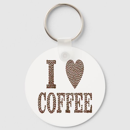 Ik hou van koffie sleutelhanger (Voorkant)