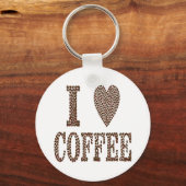 Ik hou van koffie sleutelhanger (Voorkant)
