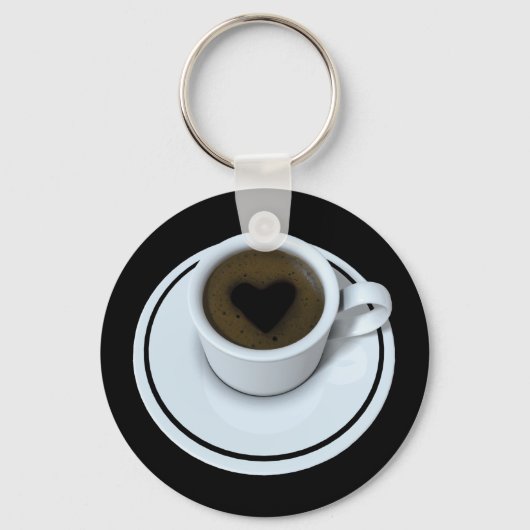 Ik hou van koffie sleutelhanger (Voorkant)