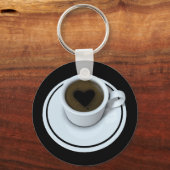 Ik hou van koffie sleutelhanger (Voorkant)
