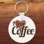 Ik hou van koffie sleutelhanger (Voorkant)